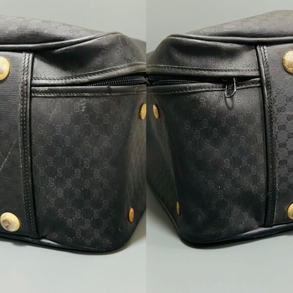 Gucci Micro GG Sherry Line Boston Bag PCV x Leather Large Capacity Unisex Model - Picture 6 of 10